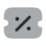 Ticket Discount SVG Icon